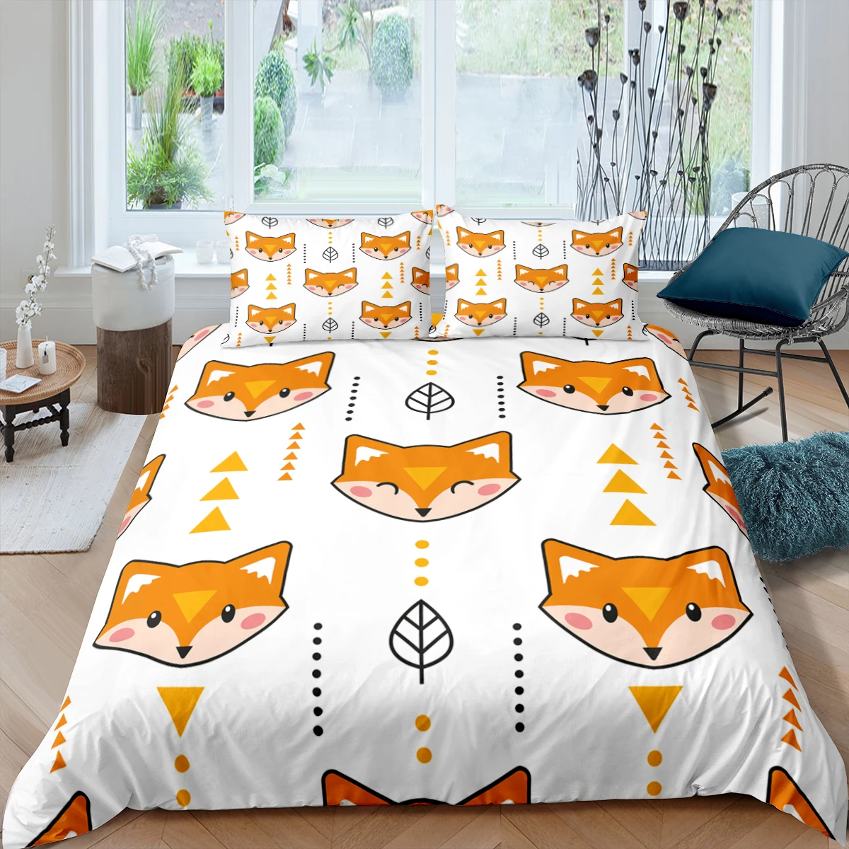 Home Textiles Luxury 3D Cartoon Fox Duvet Cover Set Pillowcase Animals Bedding Set Queen and King Size Comforter Bedding Sets best bed sheets Bedding Sets