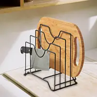 Chopping Board Organizer Kitchen Countertop Drain Storage Shelf Pot Pan Lid Holder Rack for Cabins Apartments Bakeware Home Rvs 1
