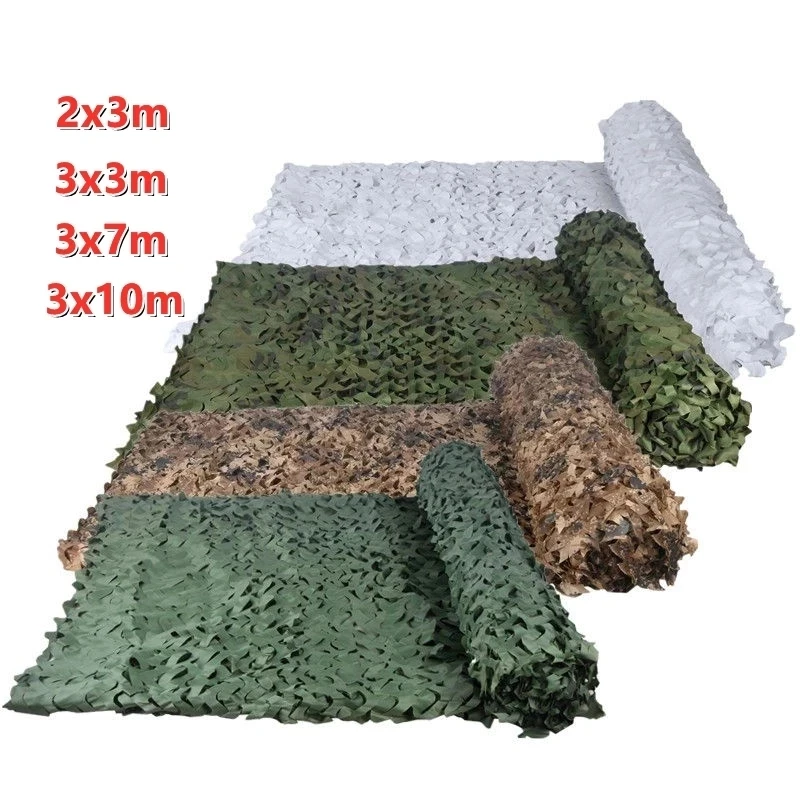 Camouflage Netting Reinforced Camouflage Net Automotive Camouflage Net Hunting Garden Decoration White Green