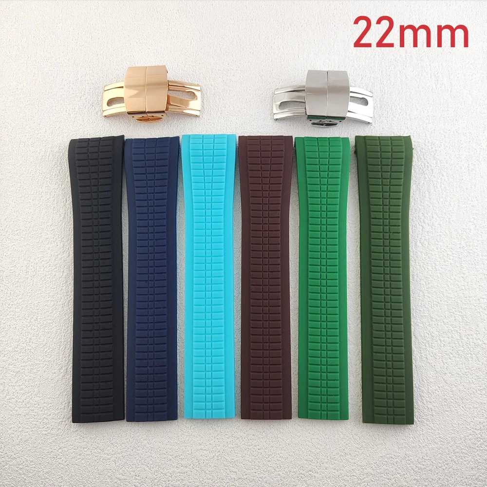 

Watch Strap22mm Universal Strap NH35 Strap Silicone Rubber Strap Suitable For 41 MM Case Miyota 8215 NH35/NH36 Watch Case.