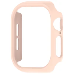 Premium Apple Watch Case Cover with PC Screen Protector Bumper for 45mm Series 7 8 9 (Pink)