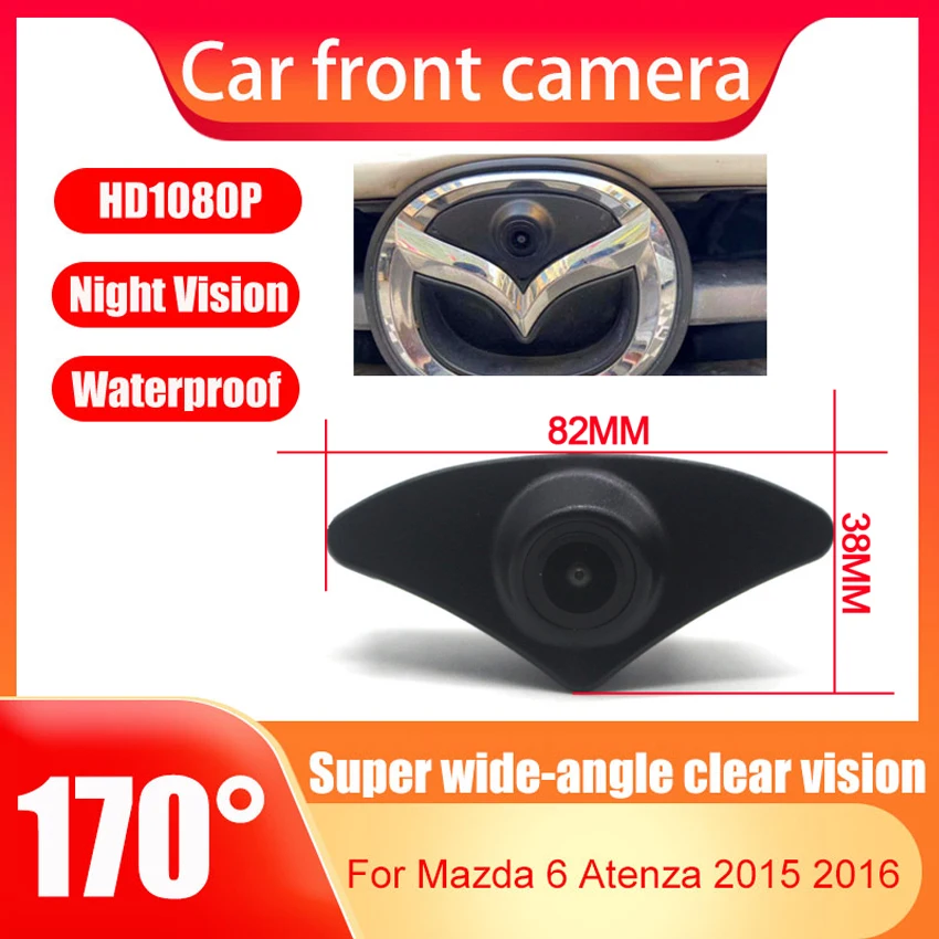 

Автомобильная Водонепроницаемая камера HD CCD с ночным видением и логотипом на 170 ° для Mazda 6 Atenza 2015 2016