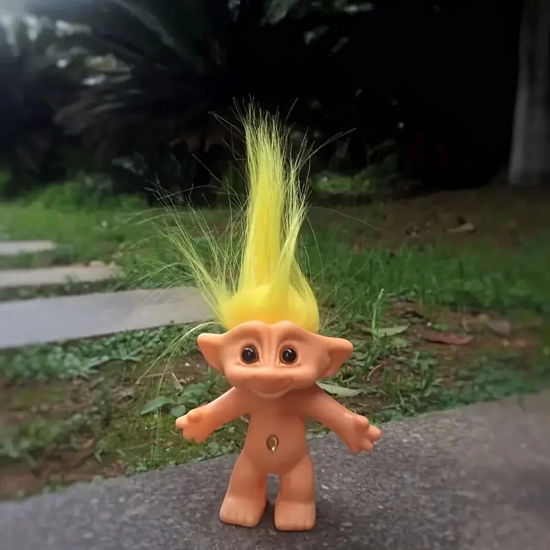 Anime Doll Toys Lucky Doll Vintage Troll Figure Dolls Colorful Hair Anime Action Family Members Models Kids Toys Children Gift