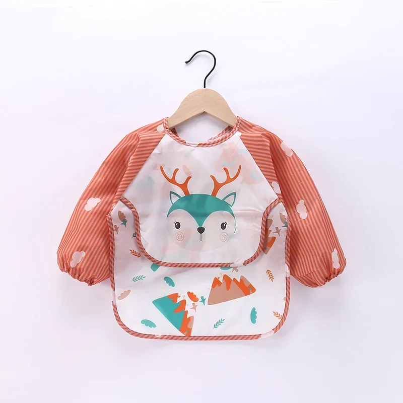 Waterproof Children's Feeding Apron Baby Boys Eating Clothes Toddler Anti-Dirty Neck Protector Mealtime Smock Kids Clothing