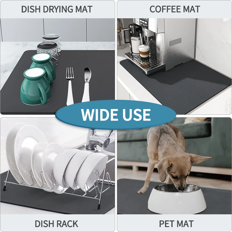 Urinal Mats  Countertop Dish Cup Drying Mat Kitchen Tableware Draining  Pad Absorbent Printed Coffee Machine Drain Mat Table Placemat Decor Z0502  From Make04, $4.06