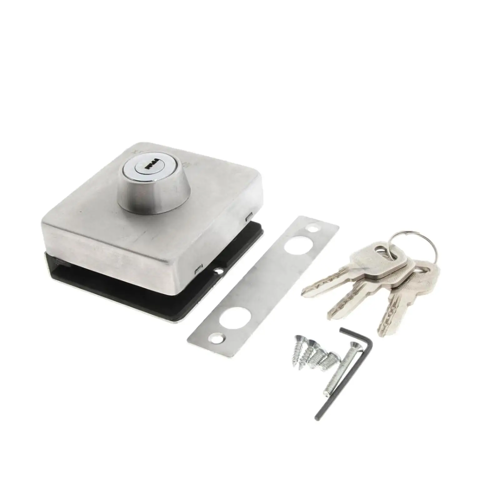 Glass Door Lock, Anti Lost Security Lock, Premium Push Sliding Gate Lock Office Glass Door Lock for 10-12mm Thick