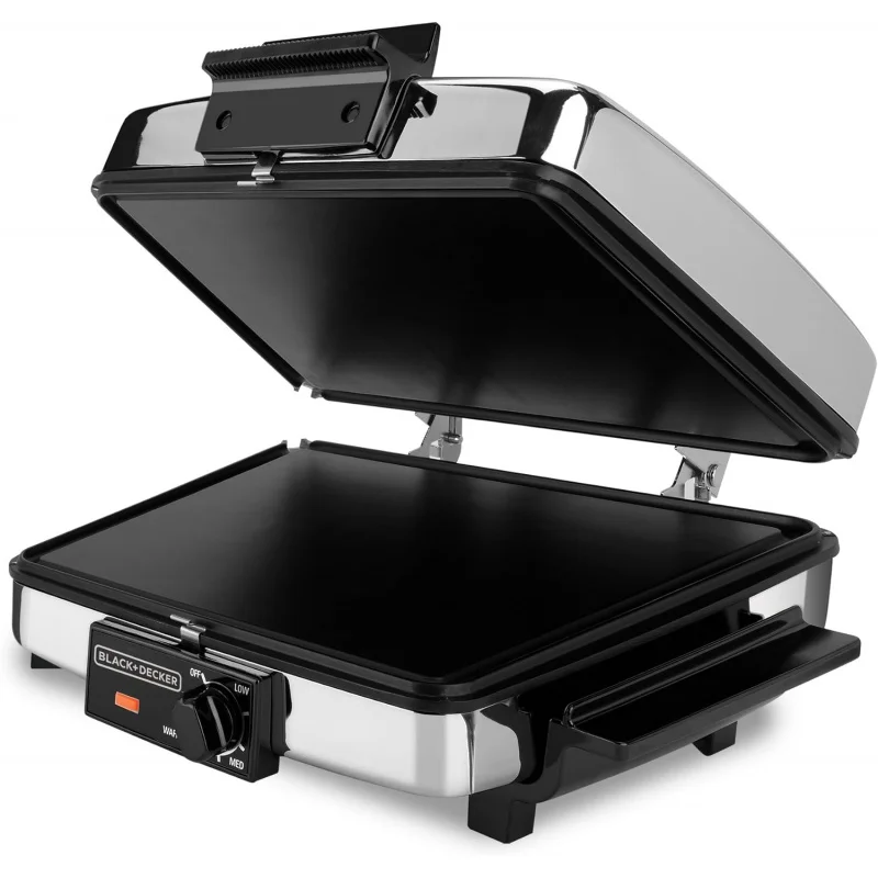 

BLACK DECKER G48TD Waffle Maker, 3-in-1, Silver