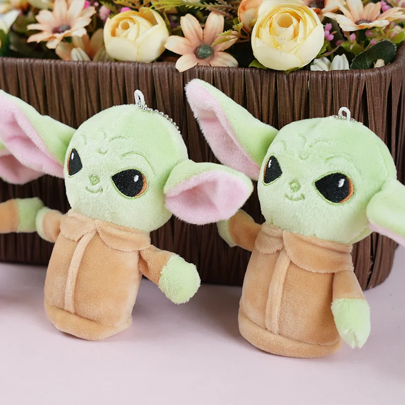 12Cm Hot Toys Star Wars Baby Yoda Portachiavi Master Aliens Anime Cartoon Baby Dolls Fill Toy Kawaii Gift Decorations Portachiavi