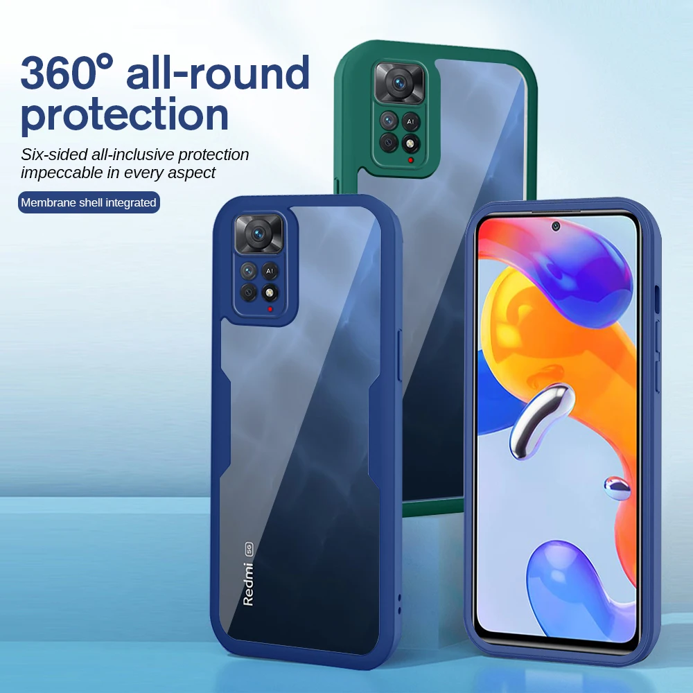 360-Grad-Vollschutzhülle für Xiaomi Redmi Note 11 Pro Plus 5G Displayschutzfolie Schutzhülle für Redmi Note 11S 5G Ca_voghion.com