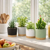 2pcs 16.51cm Flowerpot Removable Bottom Round Flower Pot 6.5inch Detachable Bottom Flower Pot Outdoor Garden Home Supplies 6