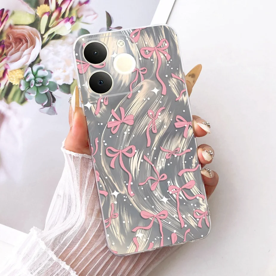 Luxury Lotus Painted Soft Silicone Case - Elegant Protective Cover