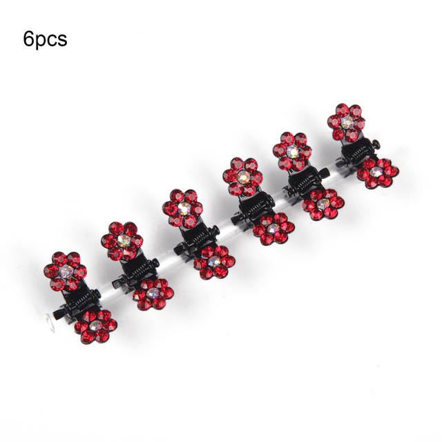Crystal Rhinestone Flower Hair Claws Clamps Hairgrip Accessories Hairpins Hair Clips Jewelry for Women Bridal Kids Girl