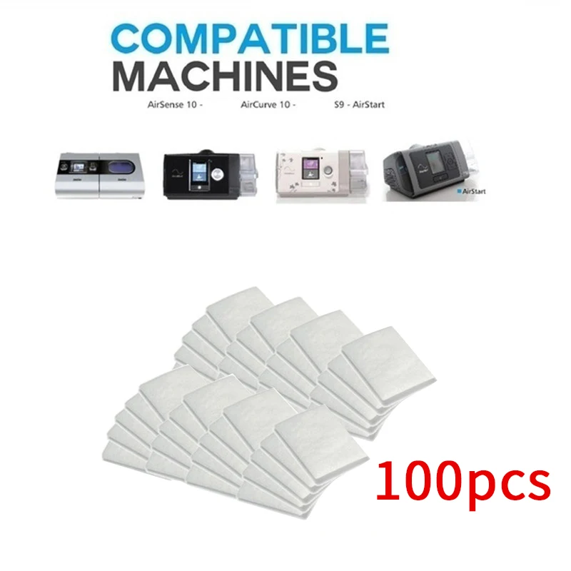 100Pcs S9/S10 CPAP Disposable Universal Replacement Filters for ResMed AirSense 3