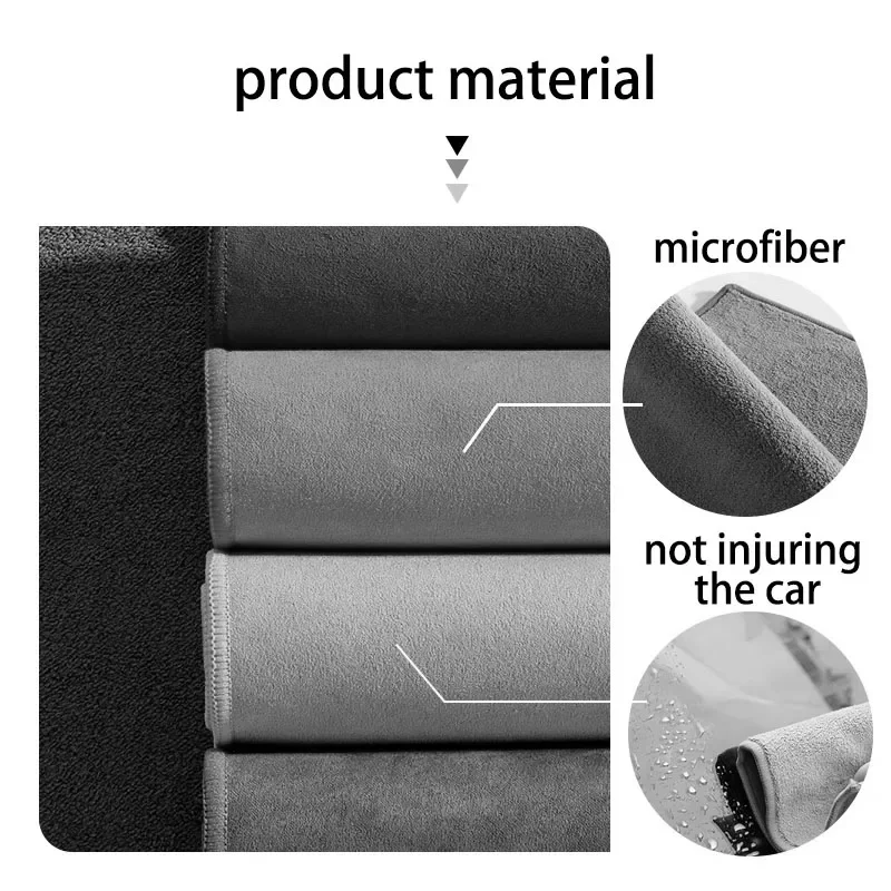 자동차 세척 타월 스웨이드 & 코랄 양면 타월 엠블럼 (폭스바겐 GTI 폴로 티구안 파사트 골프 제타 라비다 스코다 옥타비아용)
