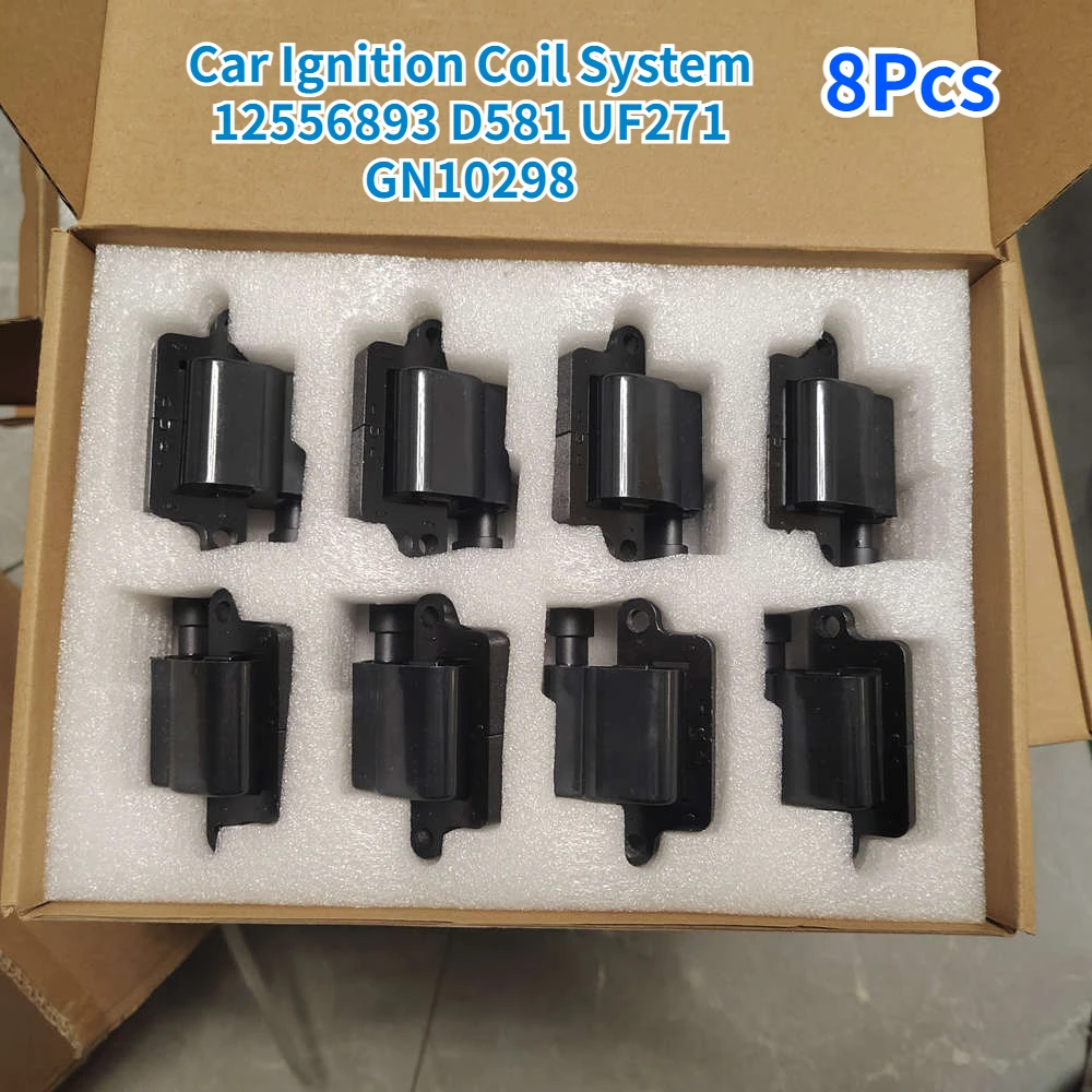 

8Pcs Car Ignition Coil System 12556893 D581 UF271 GN10298 for Chevrolet Silverado GMC Sierra 1500 4.8l 5.3l Ignite Systems