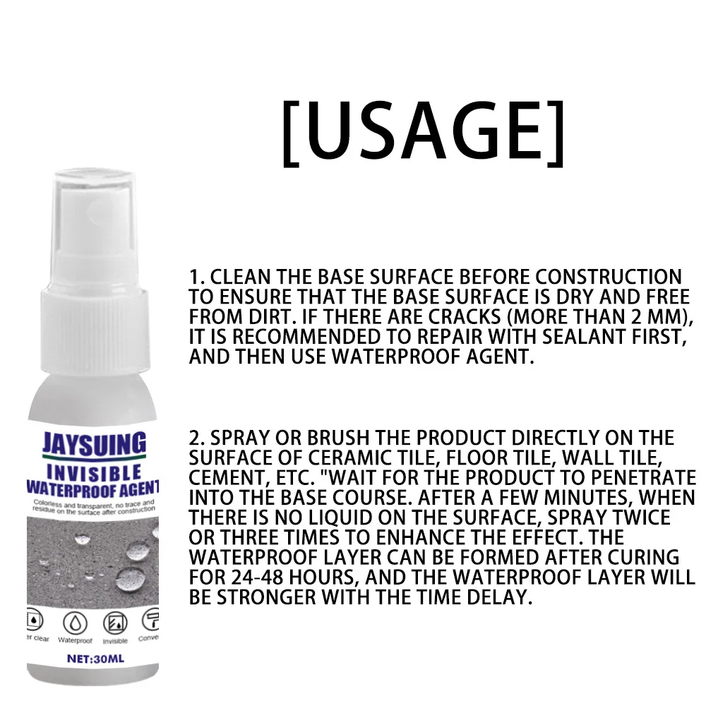 Super Strong Bonding Spray Anti-Leaking Sealant Agent Multi-use Invisible Waterproofing Agent Leak Trapping Repair Glue Sealant