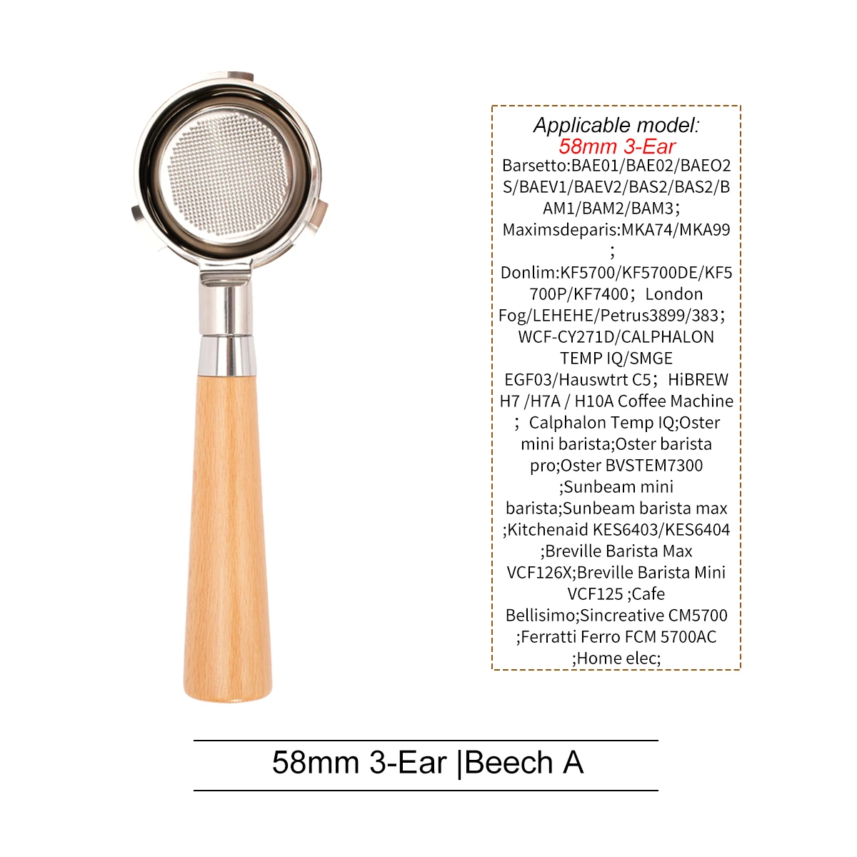 58mm Portafilter for HiBREW H7/H10 Coffee Machine...