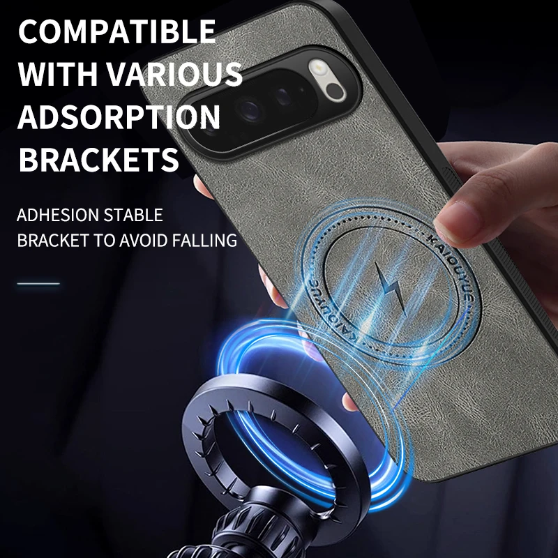 Premium Skin-friendly Leather Case with Magnetic Charging and Full-Protection