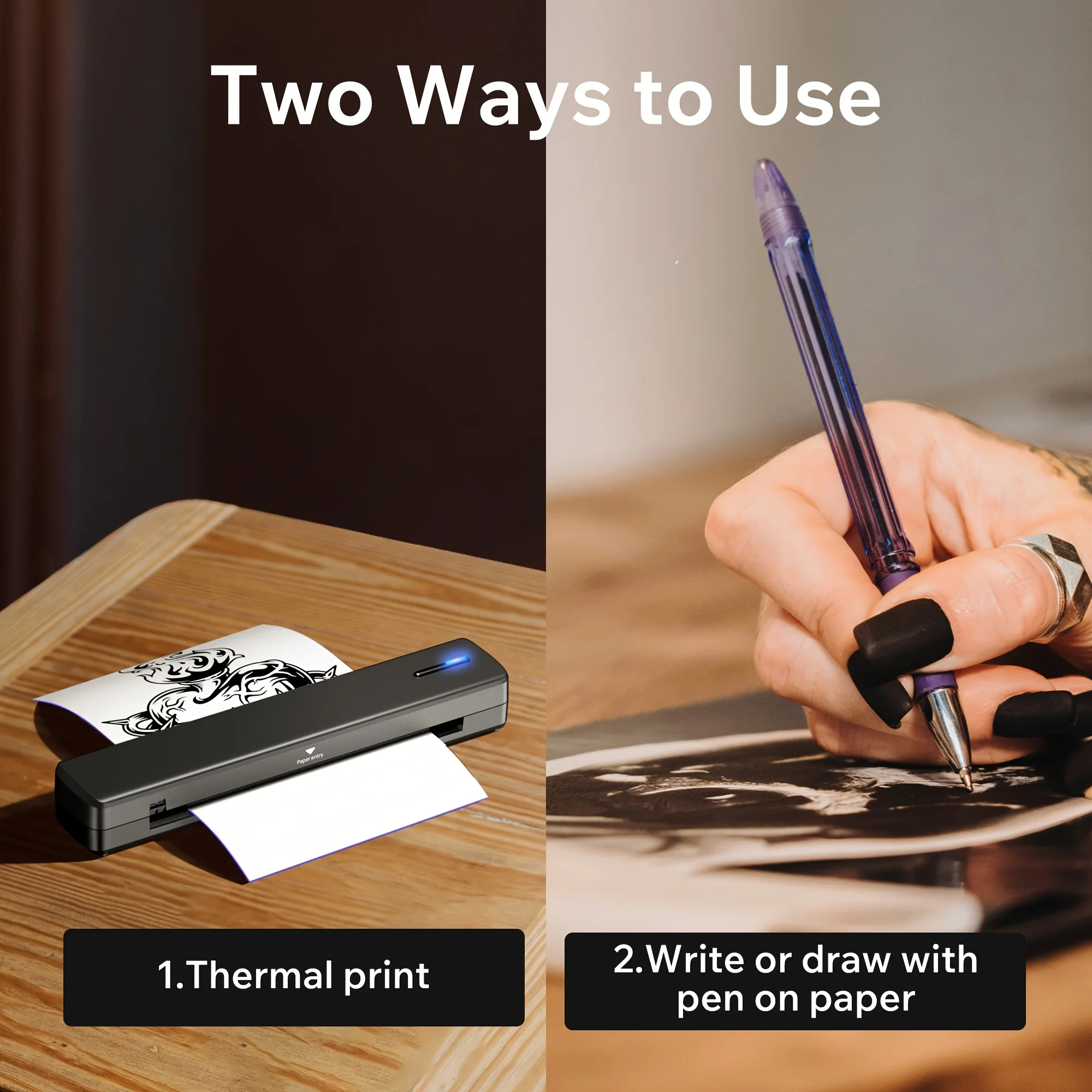 D810B 프린터용 A4 타투 열전사 스텐실 용지 50매, 전문가 및 연습용 HD 투명 전사지