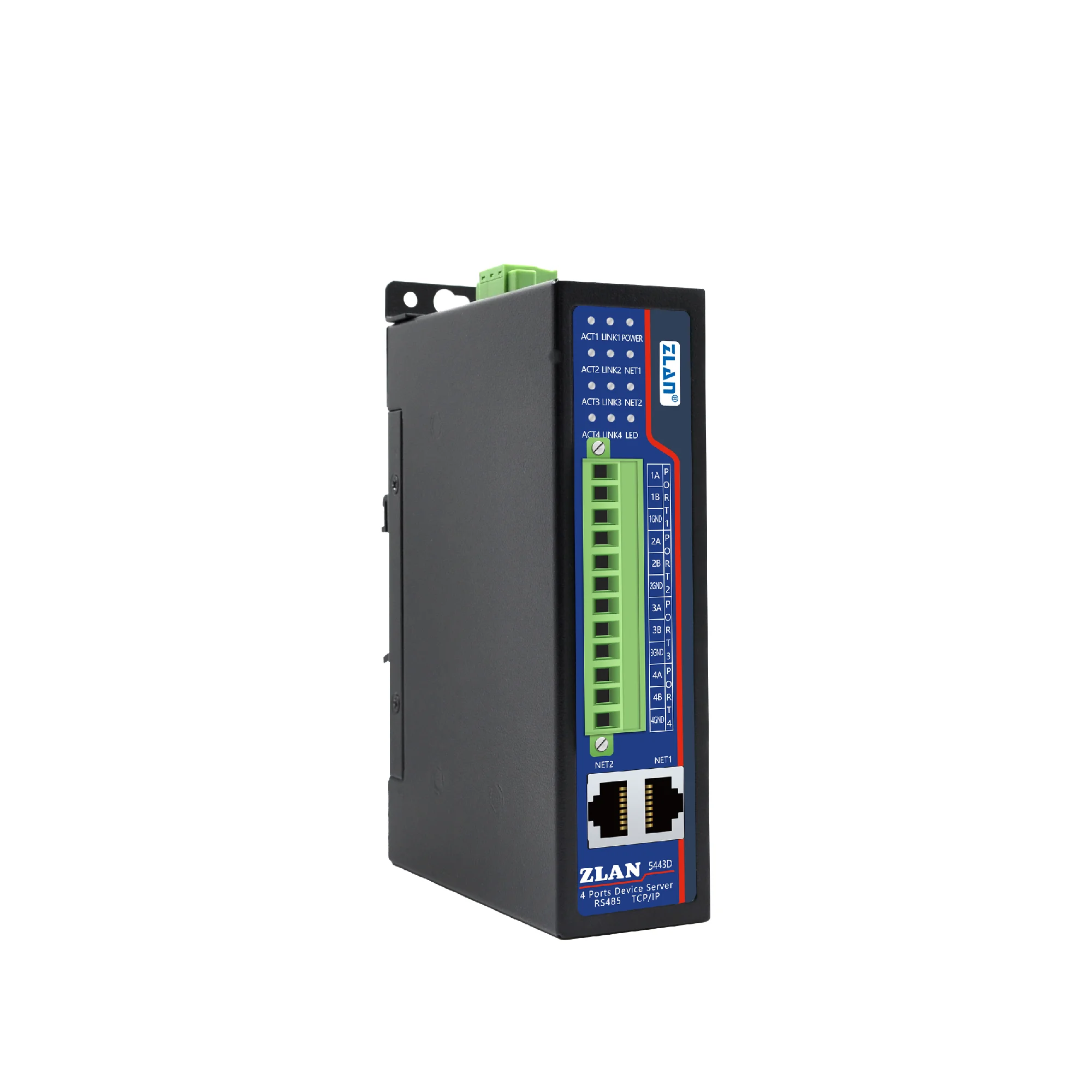 

4-портовый изолирующий преобразователь серии в Ethernet TCP IP Modbus RTU TCP ZLAN5443D
