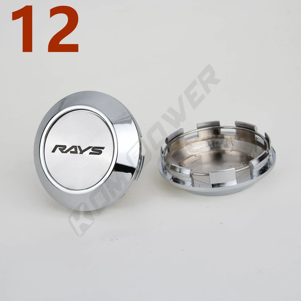 Wheel Center Caps 4PCS OD 76MM / ID 72MM Sport Rim Cap RAYS VOLK Emblem