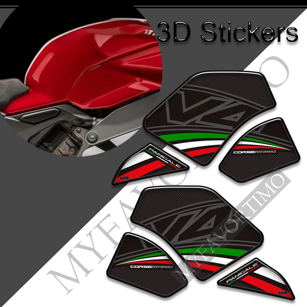 

NEW Motorcycle 3D Stickers For Ducati PANIGALE V4 S R V4R SP 1100 Decals Tank Pad Grips Knee Kit Gas Fuel Oil Protector