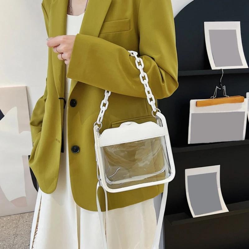 Transparent Crossbody Shoulder Bag Clear Purse Bag for Concerts Travel Casual