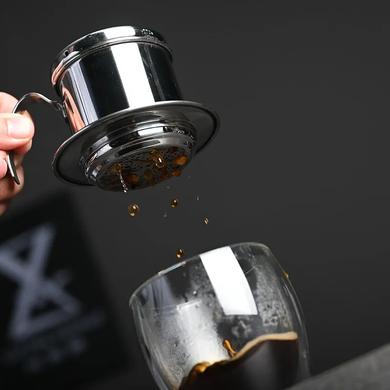 Caffettiera Vietnamita A Goccia In Acciaio Inox Oro: Filtro Ad Alta Densità Per Caffè Morbido, Portatile Per Casa Ufficio E Viaggi, Diametro 70mm