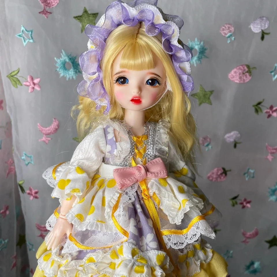 

Шарнирная кукла с париком, 30 см, Милая Мини-кукла BJD, ручная кукла с лицом для макияжа с большими глазами, женский подарок для девушки, игрушка для макияжа ручной работы