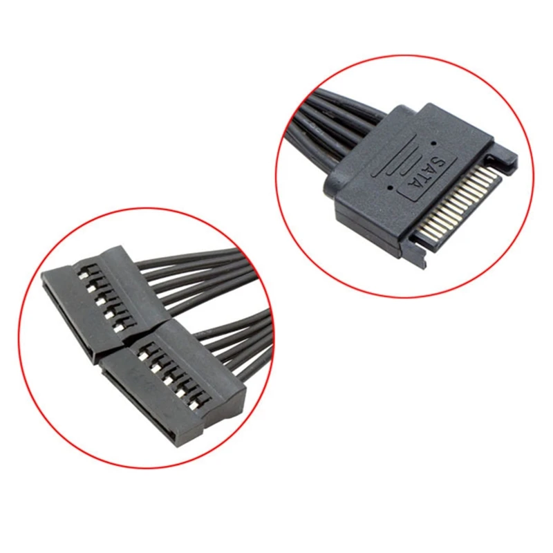 Power y Divisor Adaptador de Cabo m f Serial Ata Adaptador de Divisor de Cabo de Alimentação 896f - Imagem 5