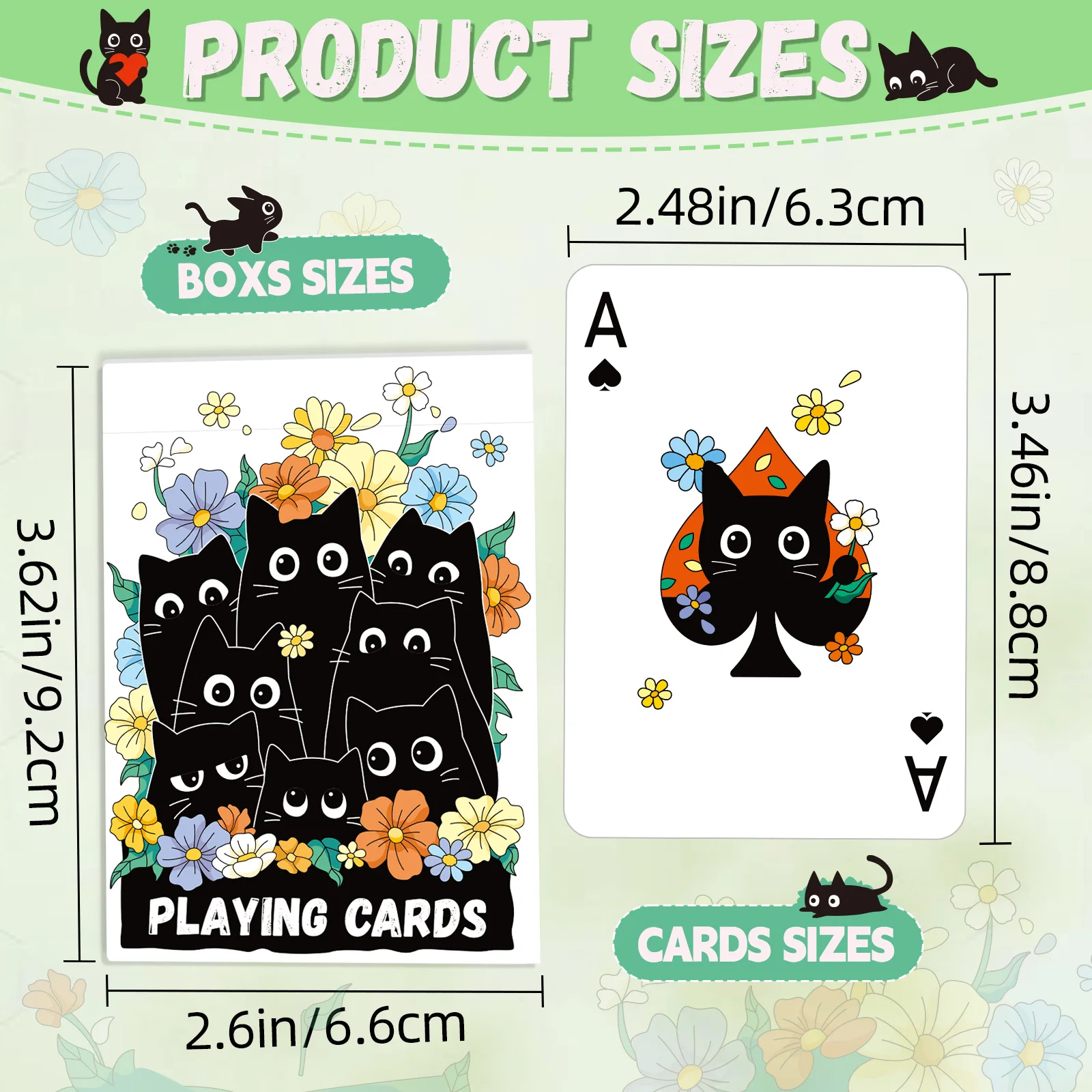 Black Cat-Themed High-Quality Playing Cards - Perfect for Adult Games and Family Entertainment