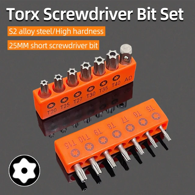 Jeu d'embouts de tournevis Torx, forets de sécurité inviolables, tête plate magnétique de 25mm de Long, tournevis hexagonal de 1/4 pouces, outils manuels T5-T40 1