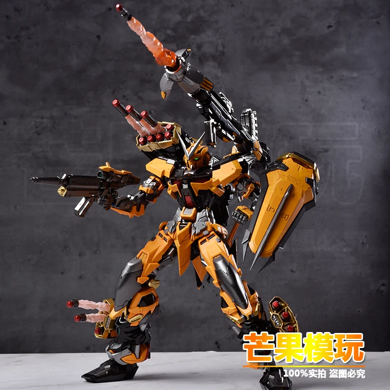 

MG 1/100 Yellow Astray Special Coating Plating Mobile Suit SUPER COOL Assemble Model Action Figures Toys For Boys