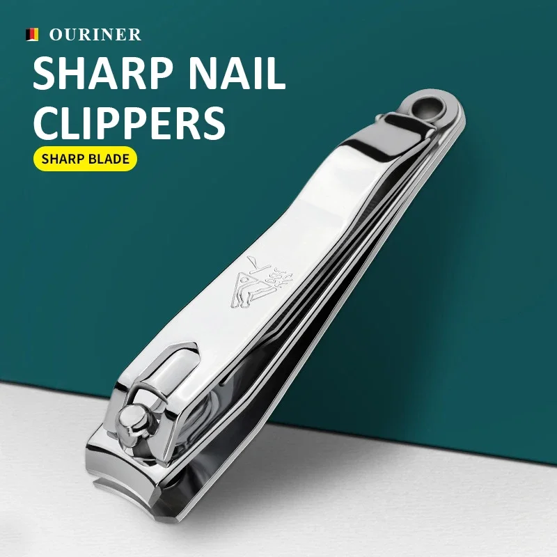Ouriner Nail Clippers Stainless Steel Sharpest Nail Cutter Duty Curved Edge for Adult Men Women Swing Out Nail Cleaner/File 2