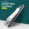 Ouriner Nail Clippers Stainless Steel Sharpest Nail Cutter Duty Curved Edge for Adult Men Women Swing Out Nail Cleaner/File 2