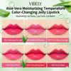 VIBELY Aloe Vera Moisturizing Lip Balm Thermochromic Jelly Lipstick Long Lasting Hydrating Lip Care Tint for Daily Use