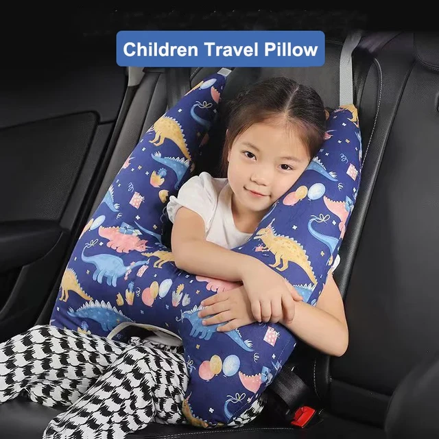 Almohada de viaje en forma de U para niños, almohadas de viaje largo para  dormir en coche, asiento trasero de coche, soporte para niños, cuello,  cabeza, cuerpo, Animal lindo - AliExpress