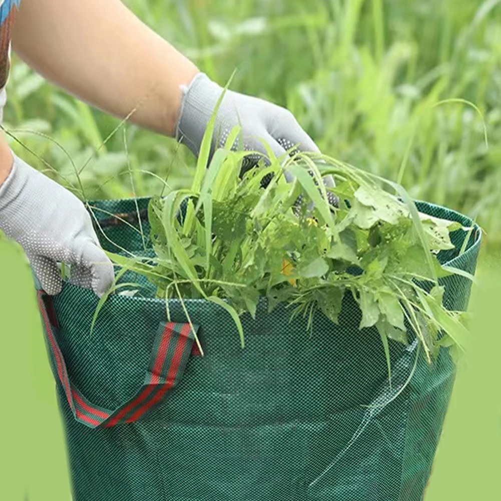 Yard Fallen Leaves Trash Garbage Bags 50L-300L Plant Clippings Bag Handles for Gardening Bag Debris Grass Clipping Lawn Pool garden waste bag