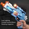 Sound Effect Spinning LED Light UP Non-firing Toy Gun AK47 Pistol Submachine Gun Police Role Play Prop Kids Birthday Gift 5