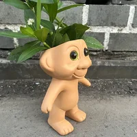 Creative Cute Extraterrestrial Being Resin Flower Pot Office Desk Ornament Outdoor Garden Lawn Courtyard Home Decoration 3
