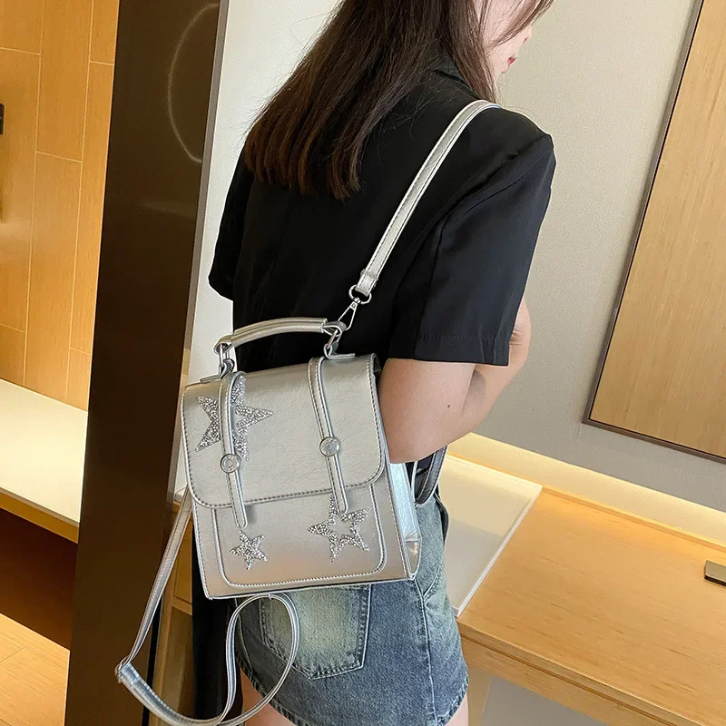 

Fashion Preppy Style Students Mini Backpacks Y2K Casual Girls Crossbody Bag Double Shoulder Bags Korean Vintage Women's Handbags