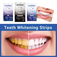 

LANBENA Teeth Whitening Strips Stickers Remove Plaque Stains Dental Hygiene teeth Whitening Oral Bleaching Remove Plaque Stain