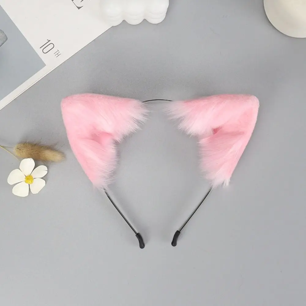 Gothic Plüsch Fuchs Katzen ohren niedlich Lolita Halloween Party Haarband künstliche Tierohren Kopf bedeckung Cosplay Haarschmuck – Detail 4