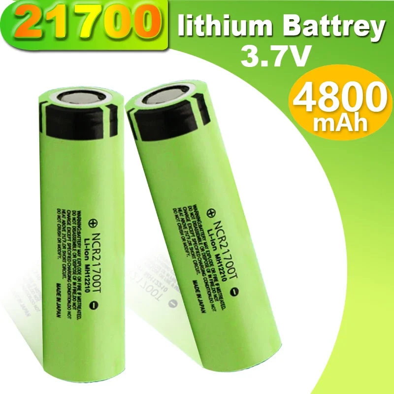 

Original NCR21700T-4800mAh High Capacity Rechargeable battery 3.7V 21700 Lithium Battery Strong Power high drain ion battery