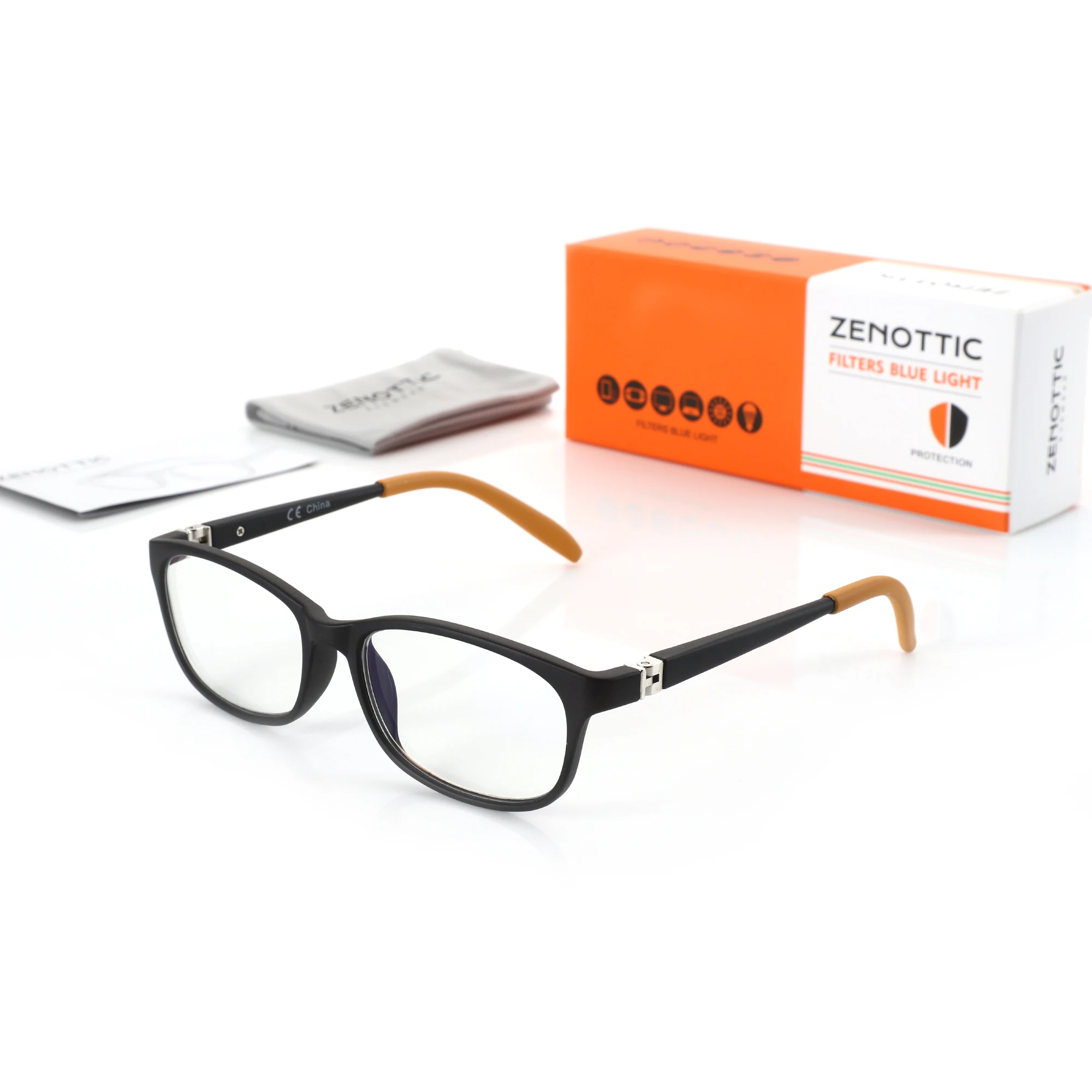ZENOTTIC Kids Blue Light Blocking Glasses TR Computer Eyewear Rope Anti-Blurry Eyestrain Cut Uv400 Anti-Glare Lens Children