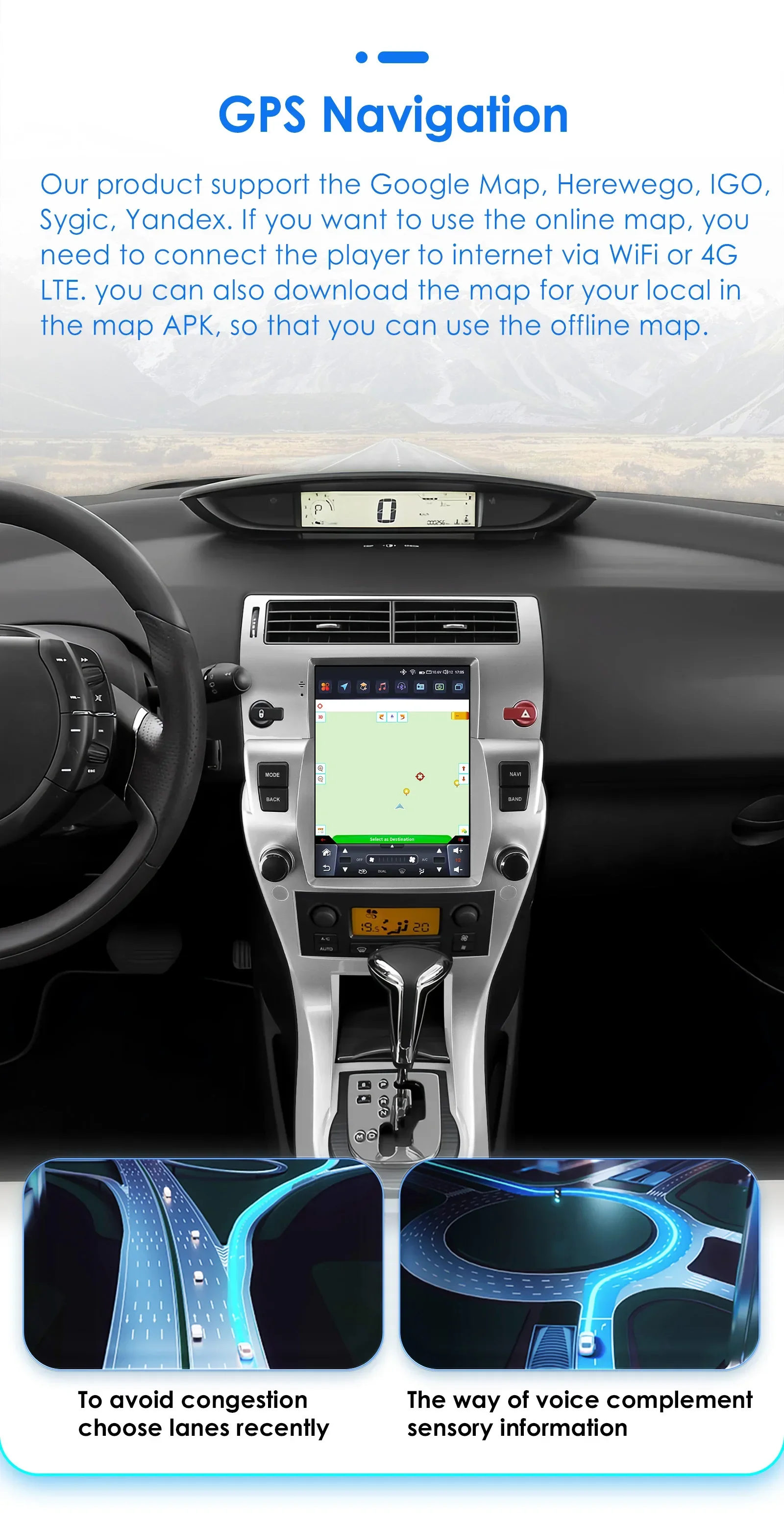 Hizpo 9,7 ''Android 14 Auto-Multimedia-Player Für Citroen C4 C-Triomphe Quatre 2004-2014 GPS Carplay 4G AI Bluetooth WIFI FM RDS – Detail 30