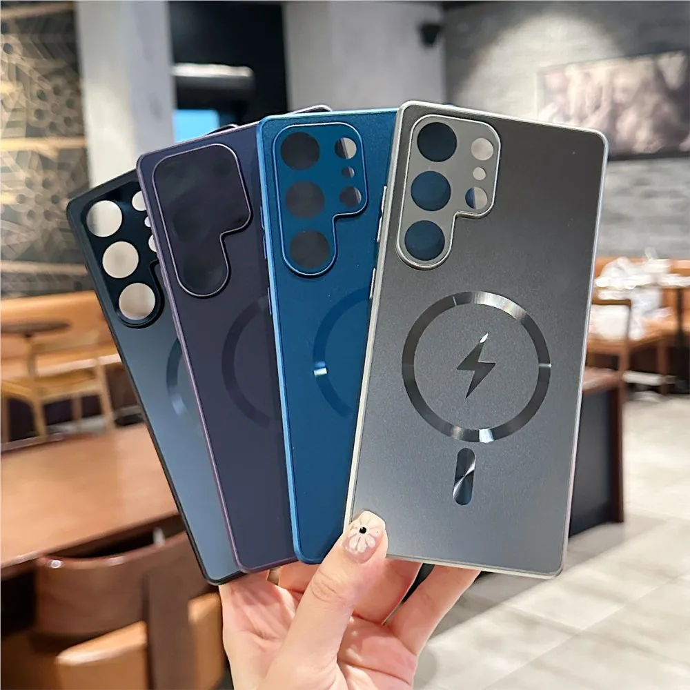 Titanium Matte Magnetic Shockproof Case with Lens Protection