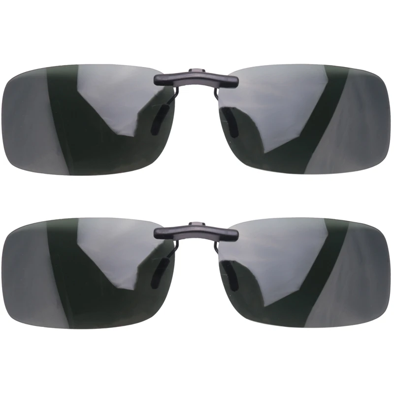 

Солнцезащитные очки унисекс, поляризационные, прозрачные, темно-зеленые, с клипсой, 2 шт.
