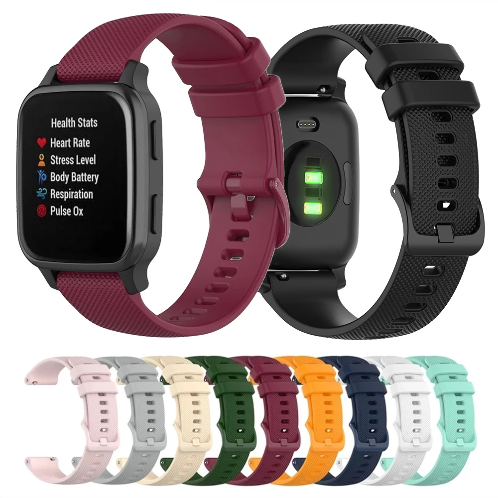 

20mm Silicone Strap For Garmin Venu SQ/Venu 2 Plus Smart Watch Band for Huami Amazfit Bip Lite Bip U/S GTS 4/3/2