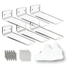 2pcs/6pcs Floating Sneaker Shelves Wall Mounted Shoe Display Stand Transparent Acrylic Shoe Rack For Bedroom Living Room Storage 1